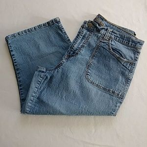 Duplex capri jeans